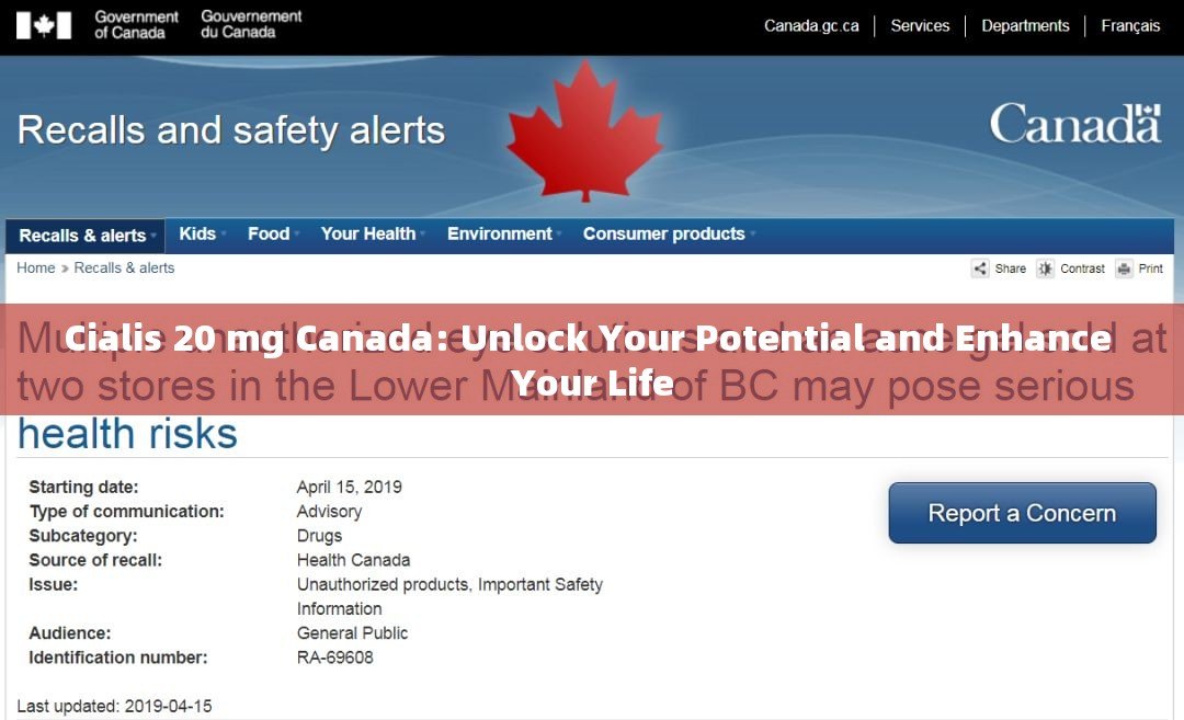 Cialis 20 mg Canada: Unlock Your Potential and Enhance Your Life - 