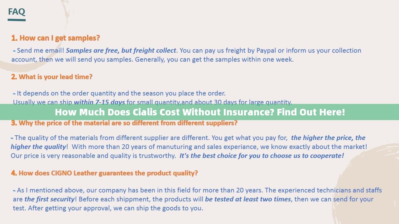 How Much Does Cialis Cost Without Insurance? Find Out Here!