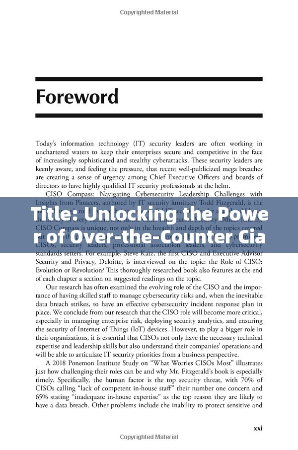 Title: Unlocking the Power of Over-the-Counter Cialis Alternatives – A Comprehensive Guide