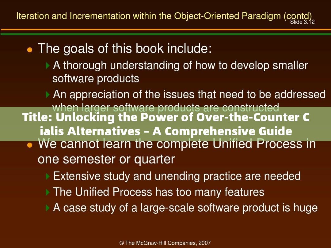 Title: Unlocking the Power of Over-the-Counter Cialis Alternatives – A Comprehensive Guide