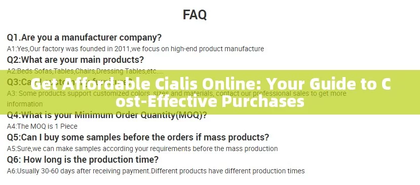 Get Affordable Cialis Online: Your Guide to Cost-Effective Purchases