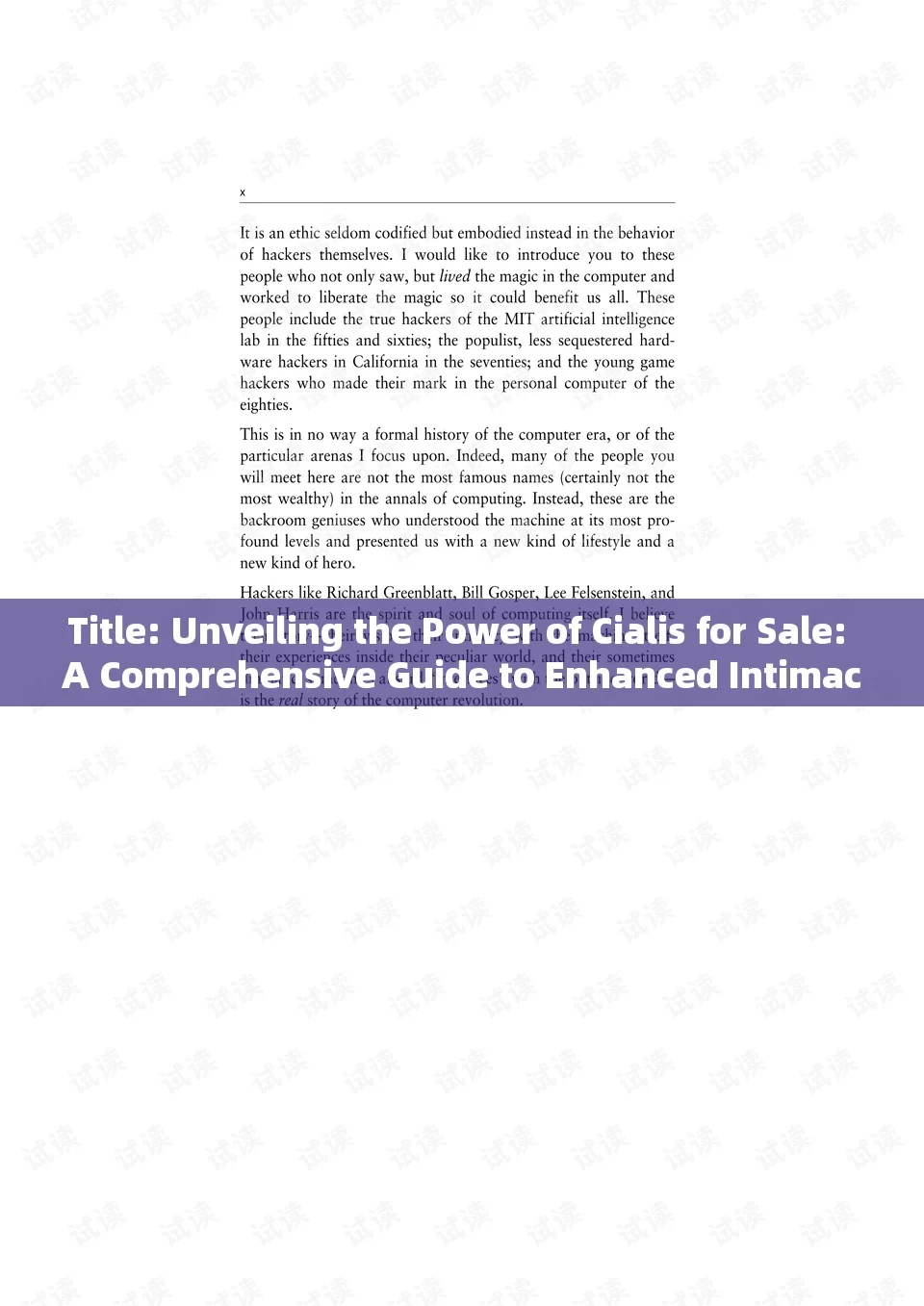 Title: Unveiling the Power of Cialis for Sale: A Comprehensive Guide to Enhanced Intimacy