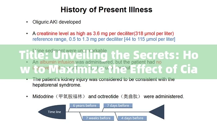 Title: Unveiling the Secrets: How to Maximize the Effect of Cialis for Optimal Performance