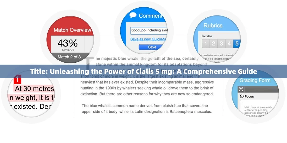 Title: Unleashing the Power of Cialis 5 mg: A Comprehensive Guide