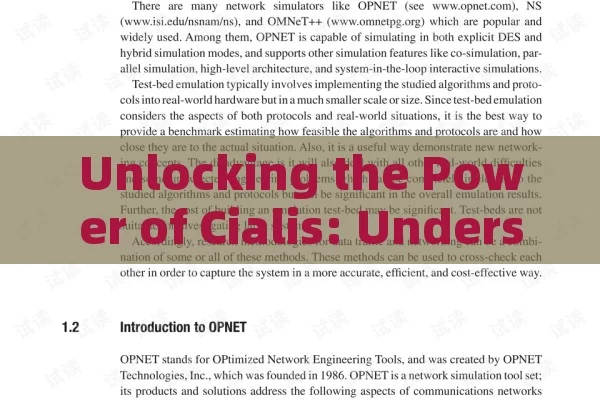 Unlocking the Power of Cialis: Understanding Erectile Dysfunction Medication